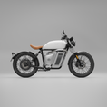 Load image into Gallery viewer, Maeving RM1 (White Tank), Tan Seat, Carbon Fiber Mudguards

